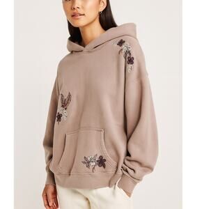 Abercrombie & Fitch Embroidered Hoodie Sweatshirt